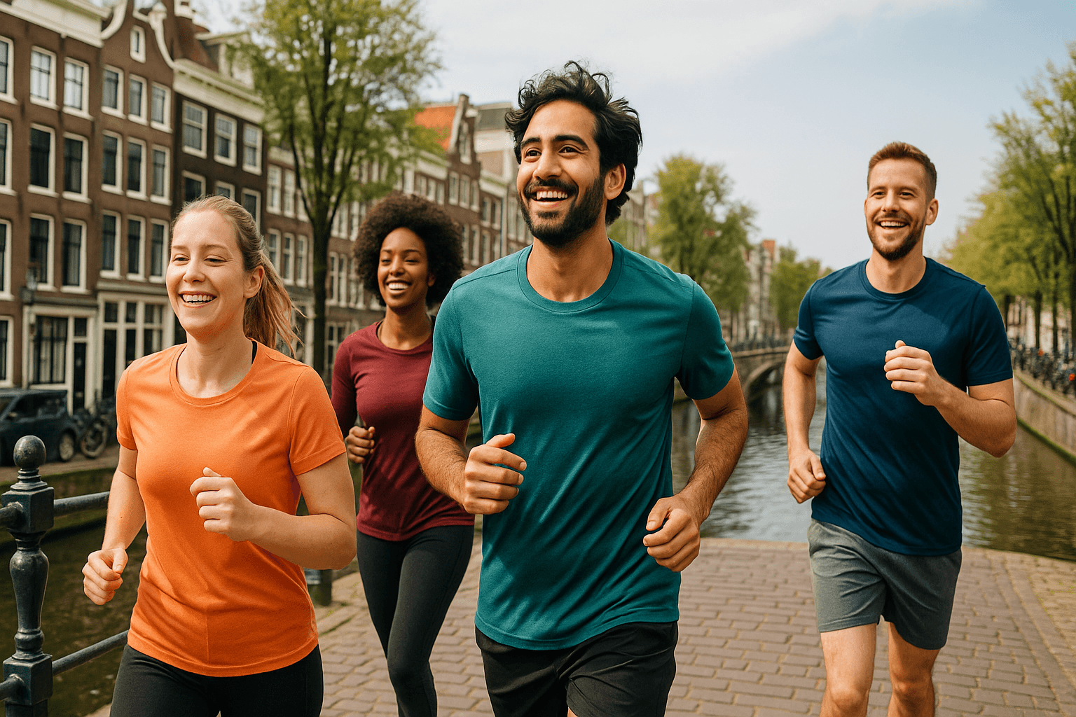 Runners in Amsterdam